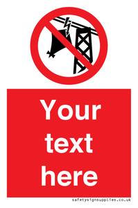 Custom prohibition do not fly kites near overhead electrical power lines